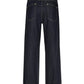 Cropped Jeans w. Wide Cuffs