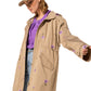 Hooded Unlined Parka W/Embroidered Florets