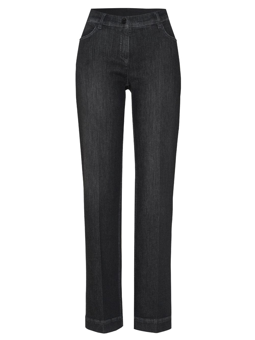 Wide Leg Denim Pull-On Pants