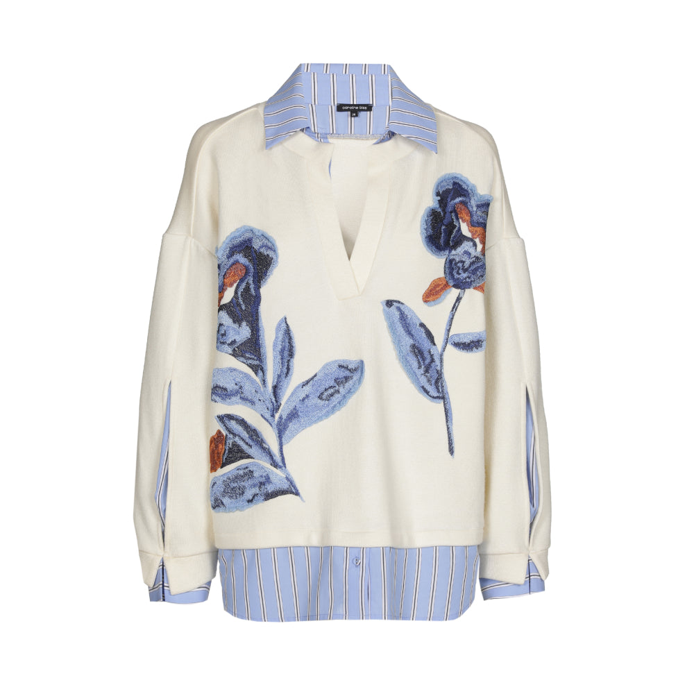 Two-in-One Sweater w. Embroidery
