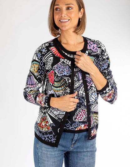 Art Deco Fan Patterned Twin Set