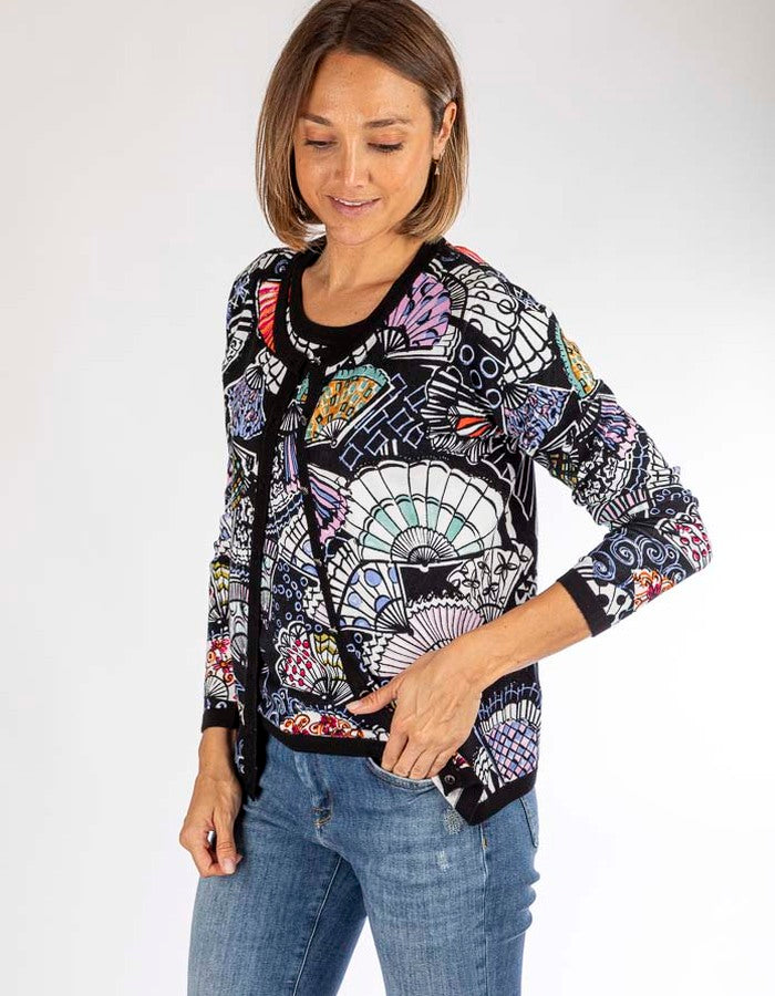 Art Deco Fan Patterned Twin Set