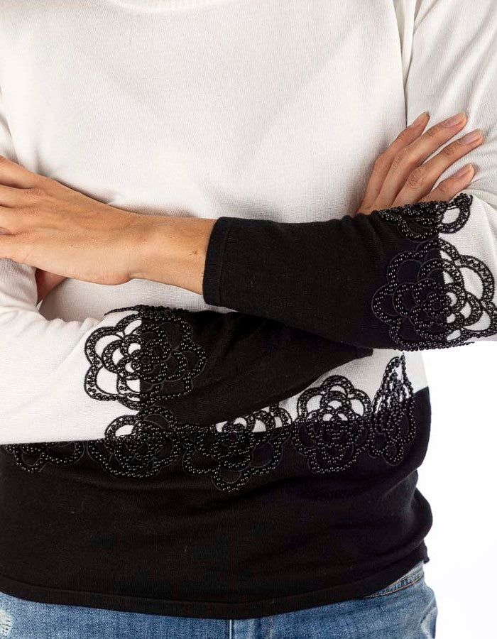 Coco Chanel Inspired Beaded Sweater