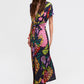Rouched Waist Jungle Fever Jersey Dress