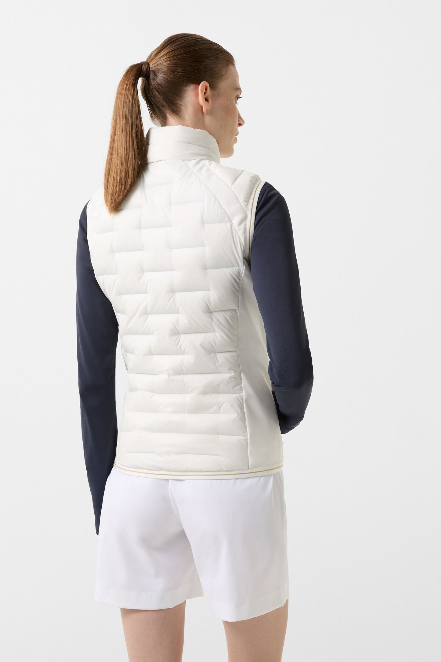 Geometric Hybrid Down Vest