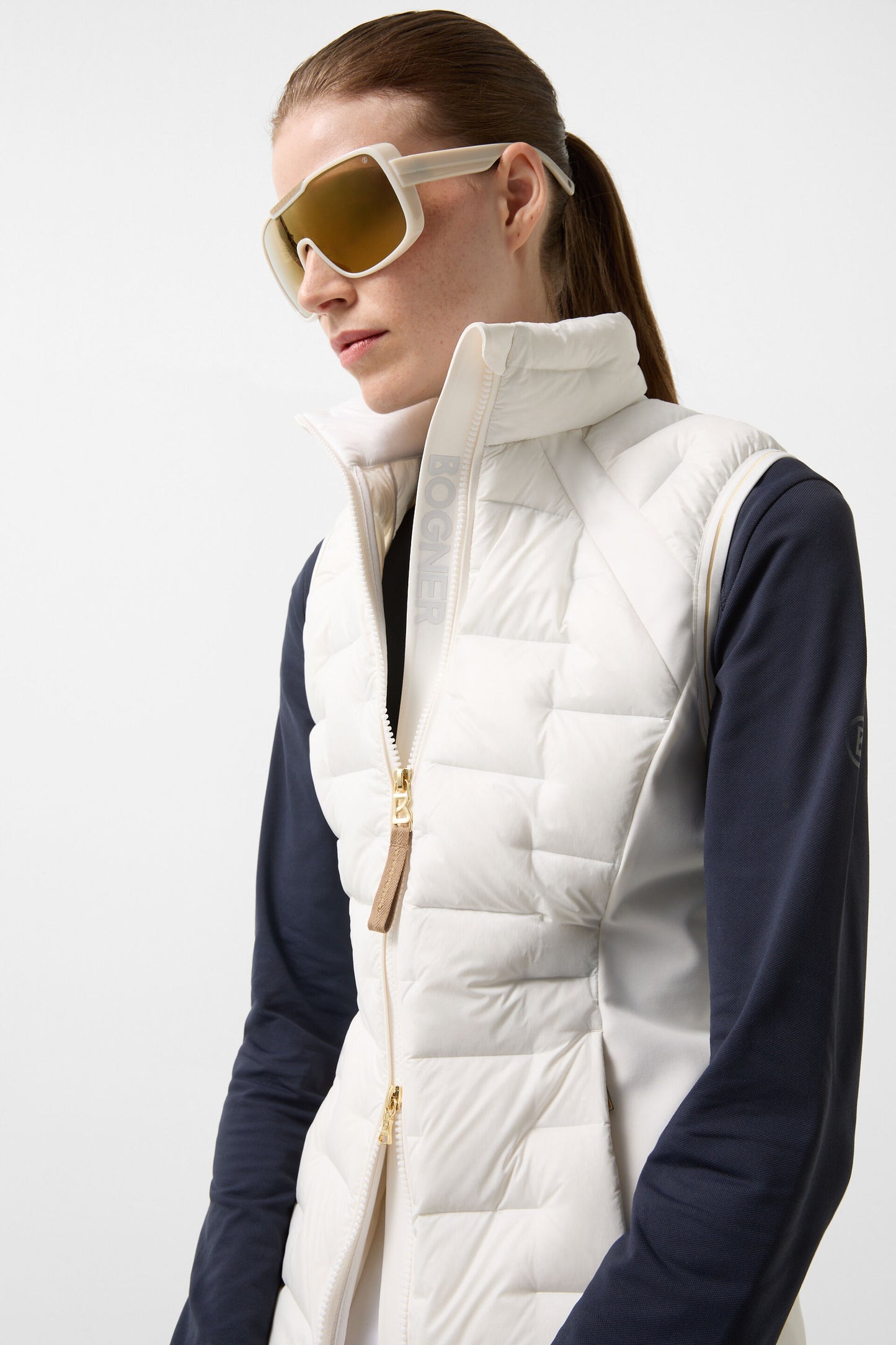 Geometric Hybrid Down Vest