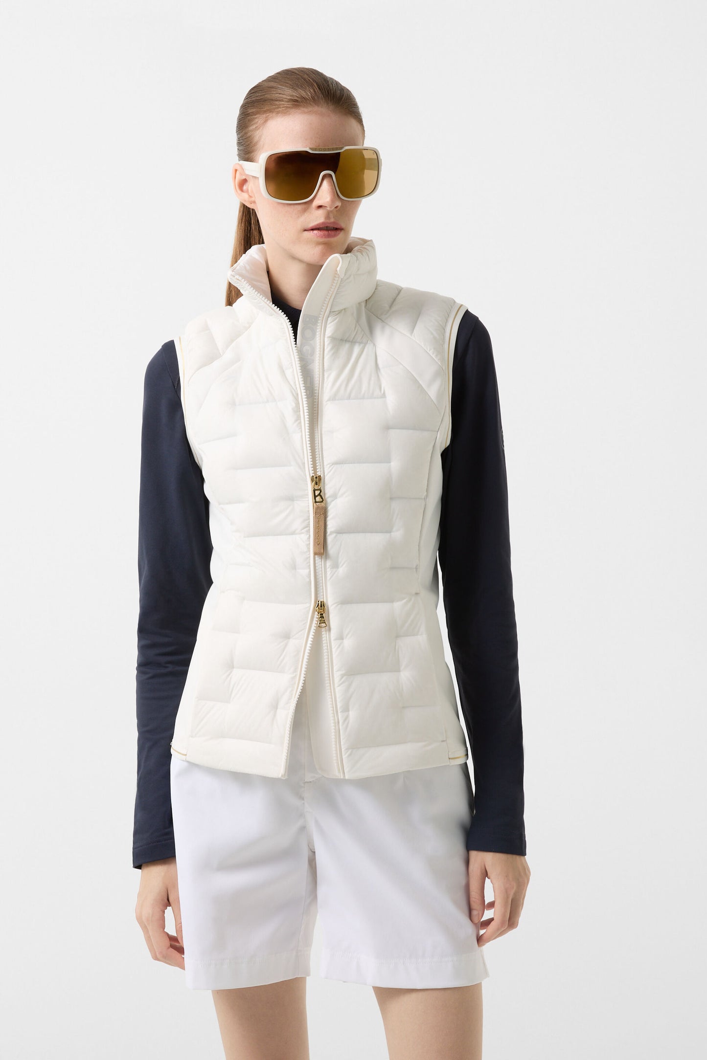 Geometric Hybrid Down Vest