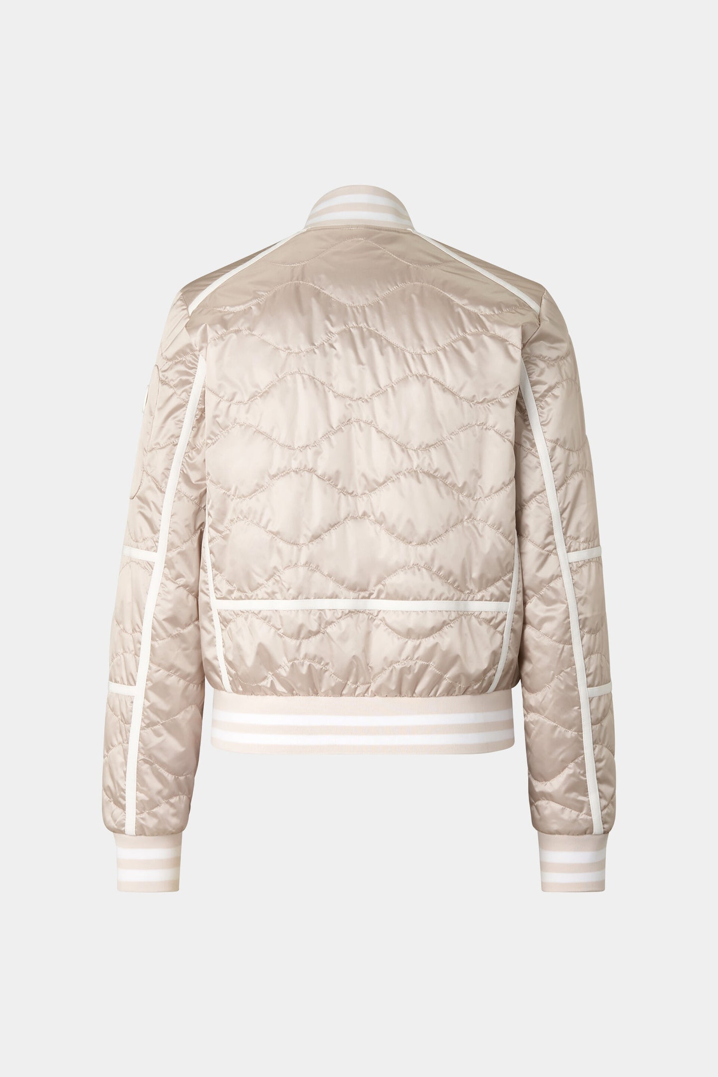Wave Quilted Bomber Jacket