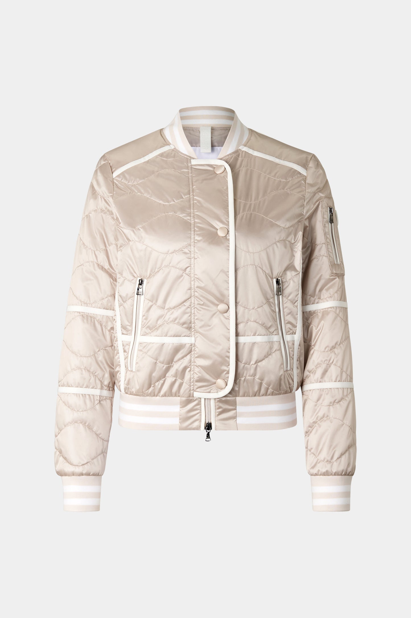 Wave Quilted Bomber Jacket