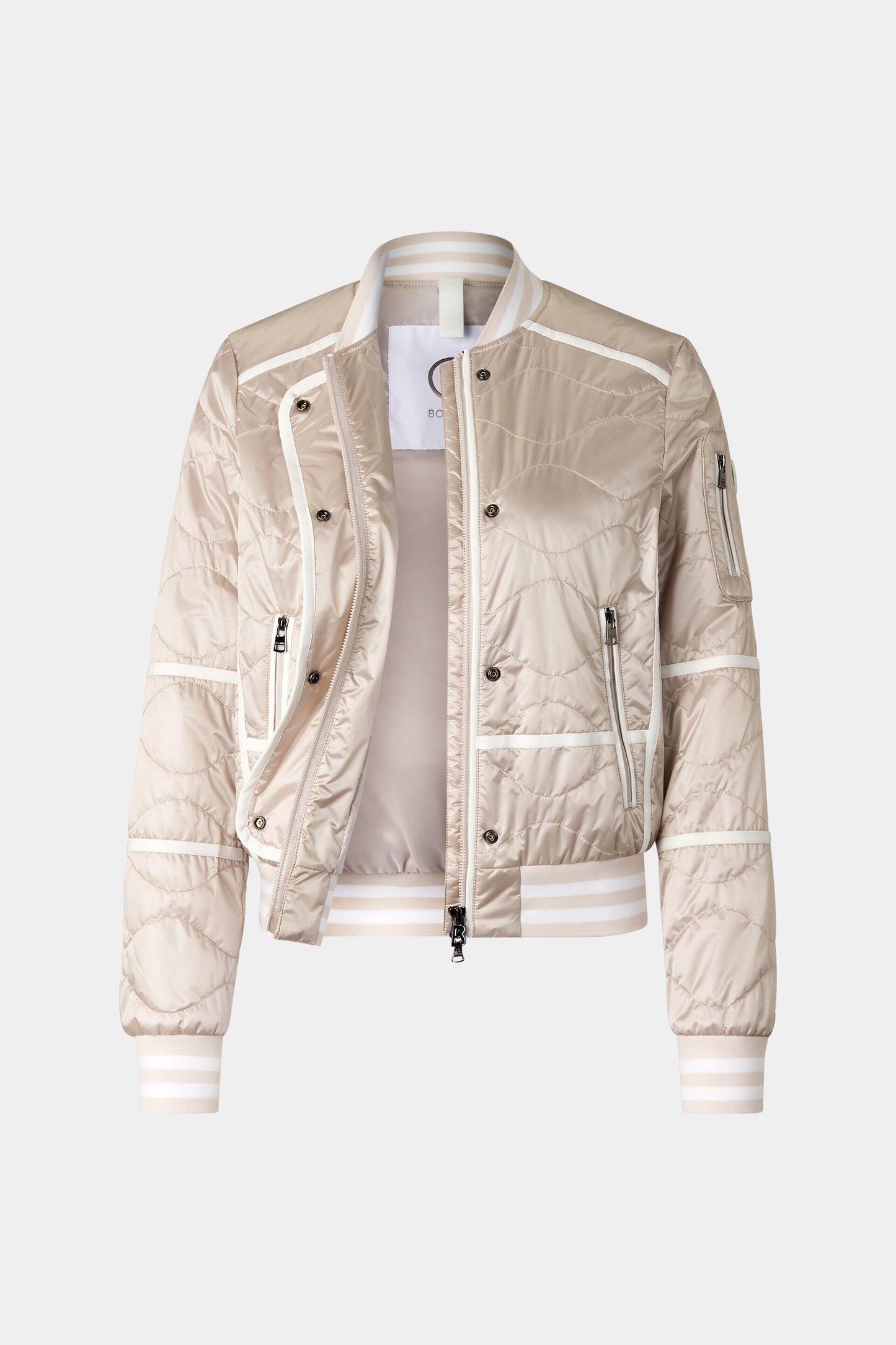 Wave Quilted Bomber Jacket