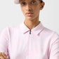 Fine Jersey Zip Palm Tree Polo Top