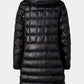 Quilted Glossy Midi Down Coat