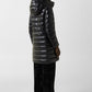 Quilted Glossy Midi Down Coat