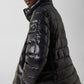 Quilted Glossy Midi Down Coat