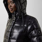 Quilted Glossy Midi Down Coat