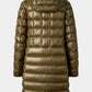 Quilted Glossy Midi Down Coat