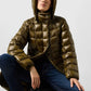 Quilted Glossy Midi Down Coat