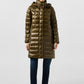 Quilted Glossy Midi Down Coat