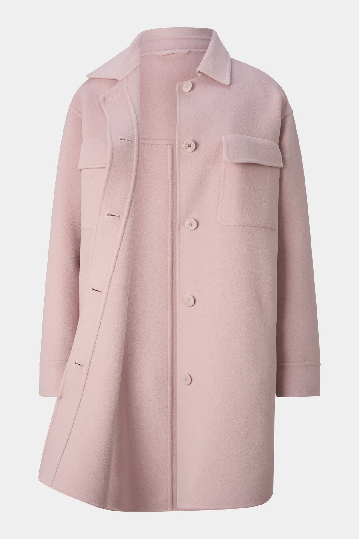 Midi Reversible Wool Shacket