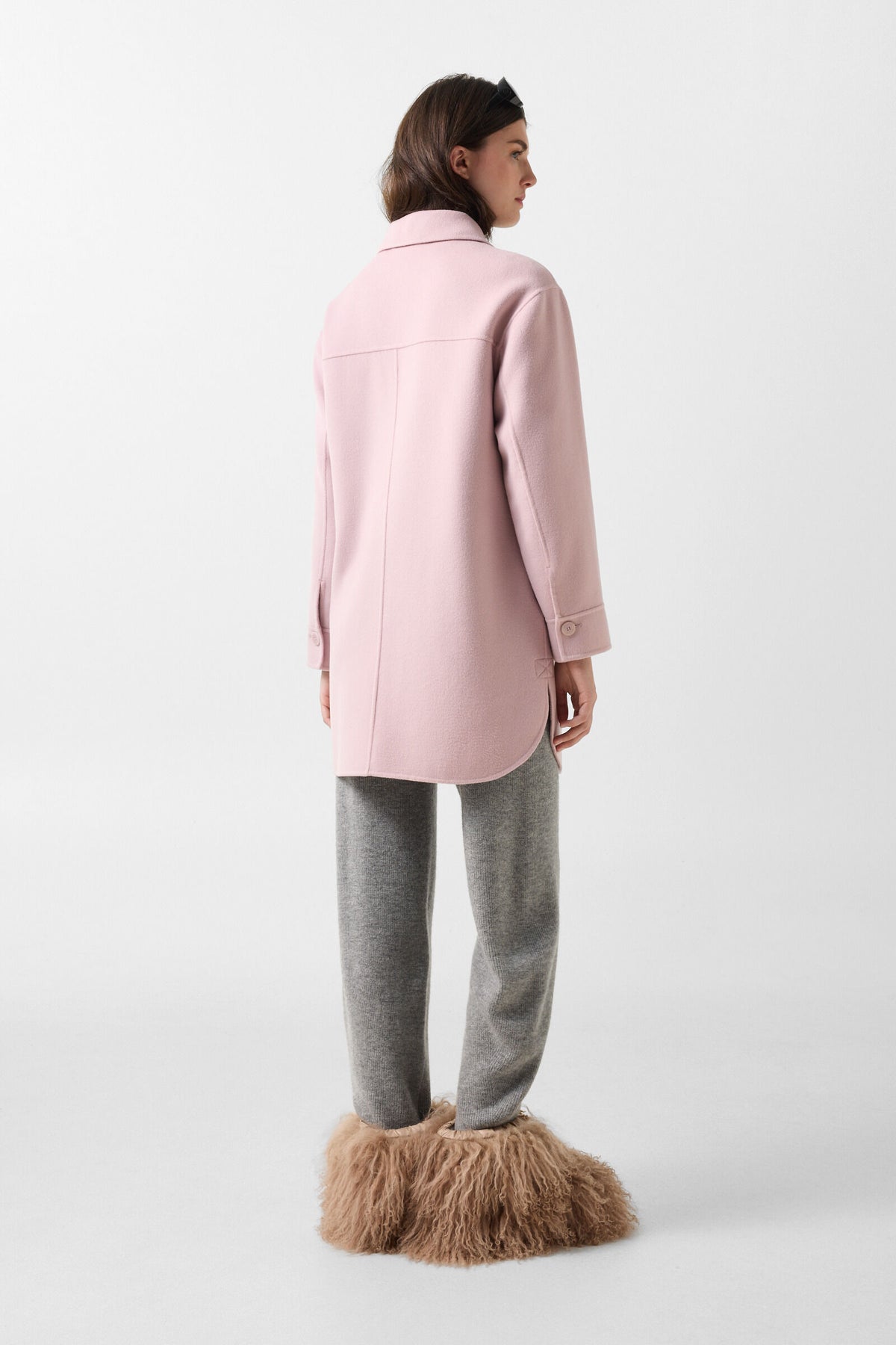 Midi Reversible Wool Shacket