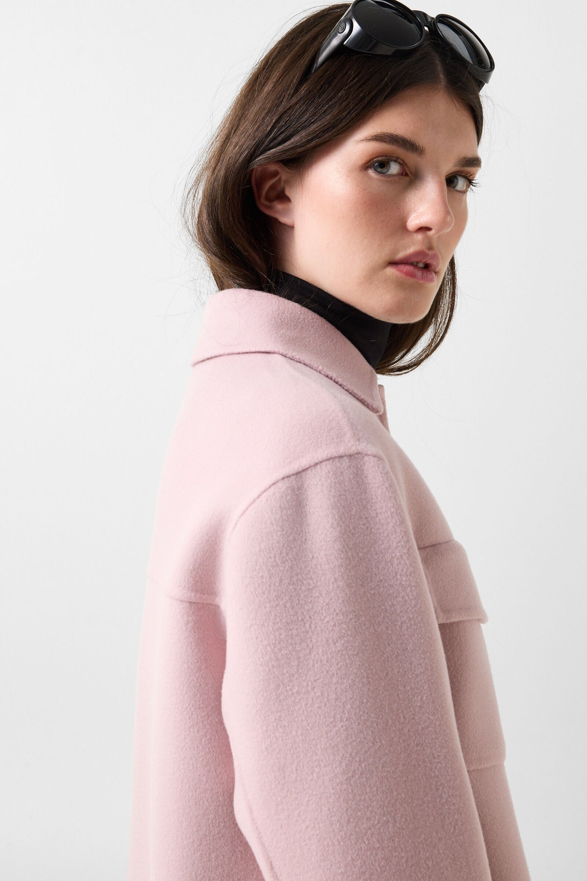 Midi Reversible Wool Shacket