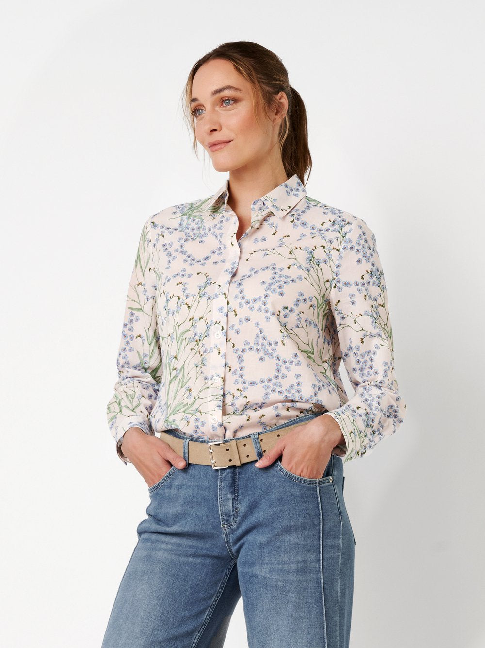 Forget Me Not Cotton Voile Blouse