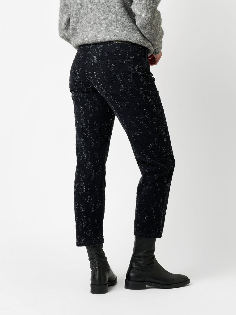 Distressed Ribbed Corduroy Pants