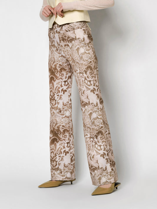 Paisley Dream Flared Pull-On Pants