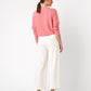 Cotton Rib-Knit Long Sleeve Sweater