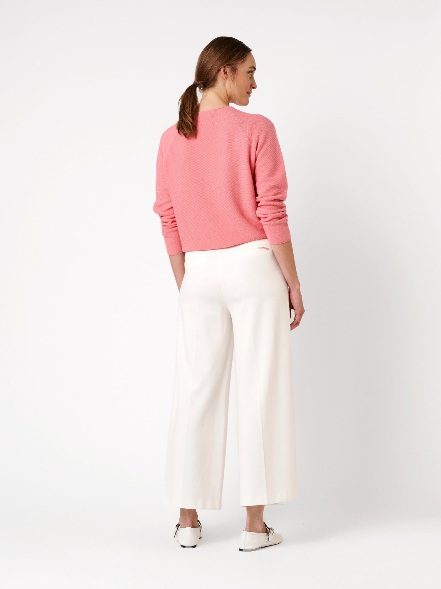 Cotton Rib-Knit Long Sleeve Sweater