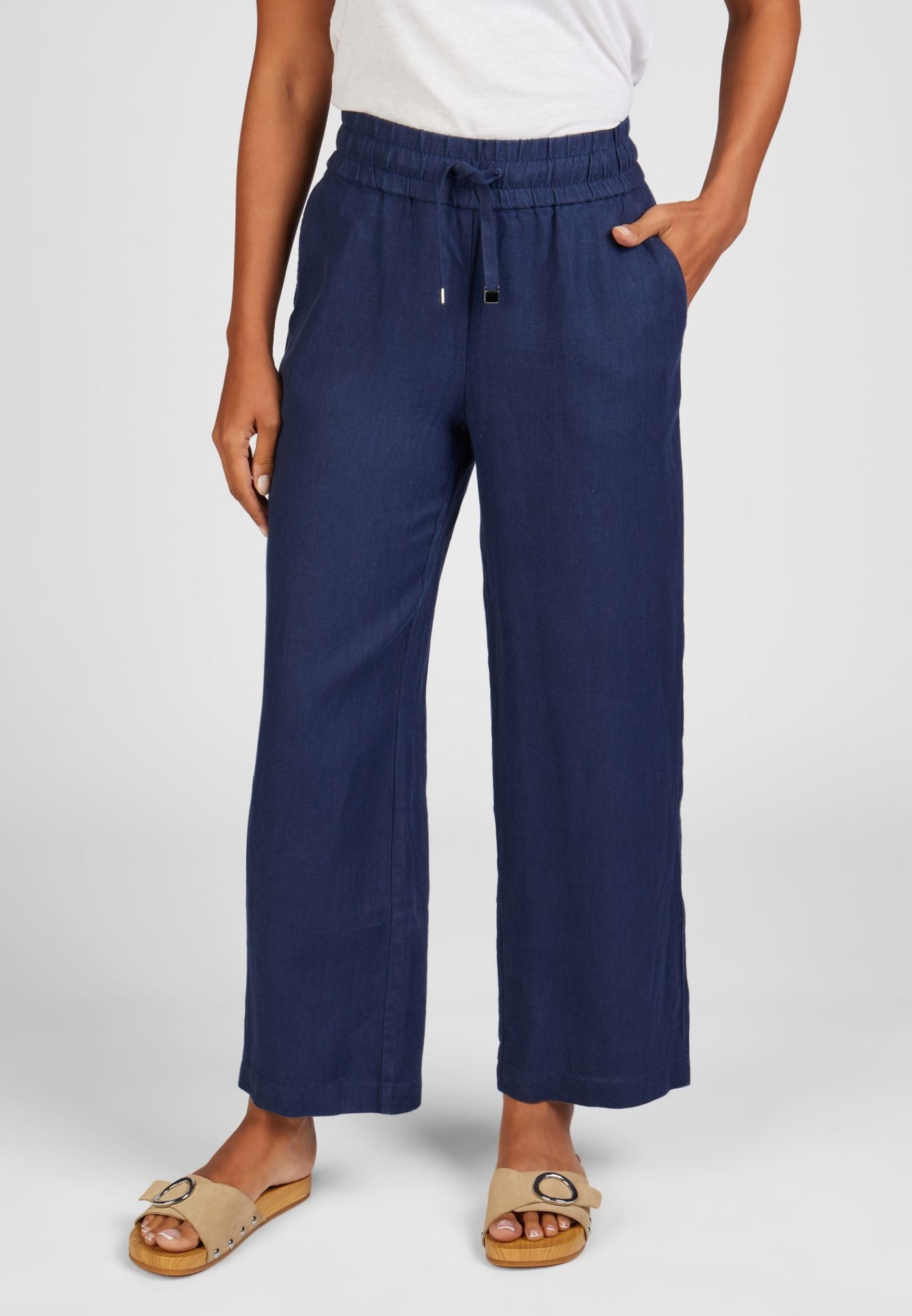 Linen Freestyle Cropped Trousers