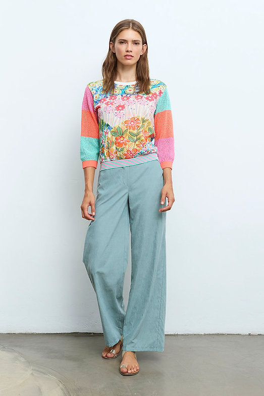Crochet Sleeves Flower Garden Sweater
