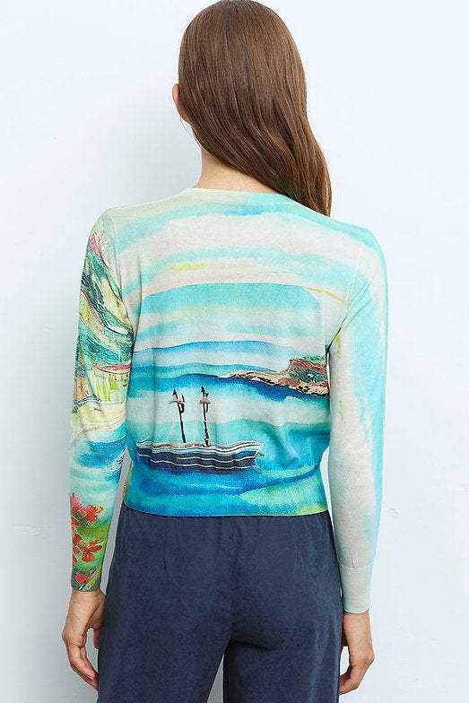 Scenes of Lake Como Cardigan