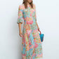 Wispy Floral Garden Long Dress