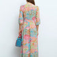 Wispy Floral Garden Long Dress