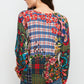 Floral Tartan Cashmere Blend Sweater