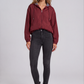 Cotton-Lined Berry Bomber Jacket