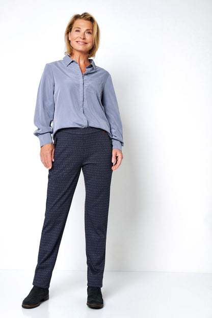 Abstract Patterned Zip Pocket Pant