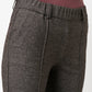 Flared Twill Flannel Pull-On Pants
