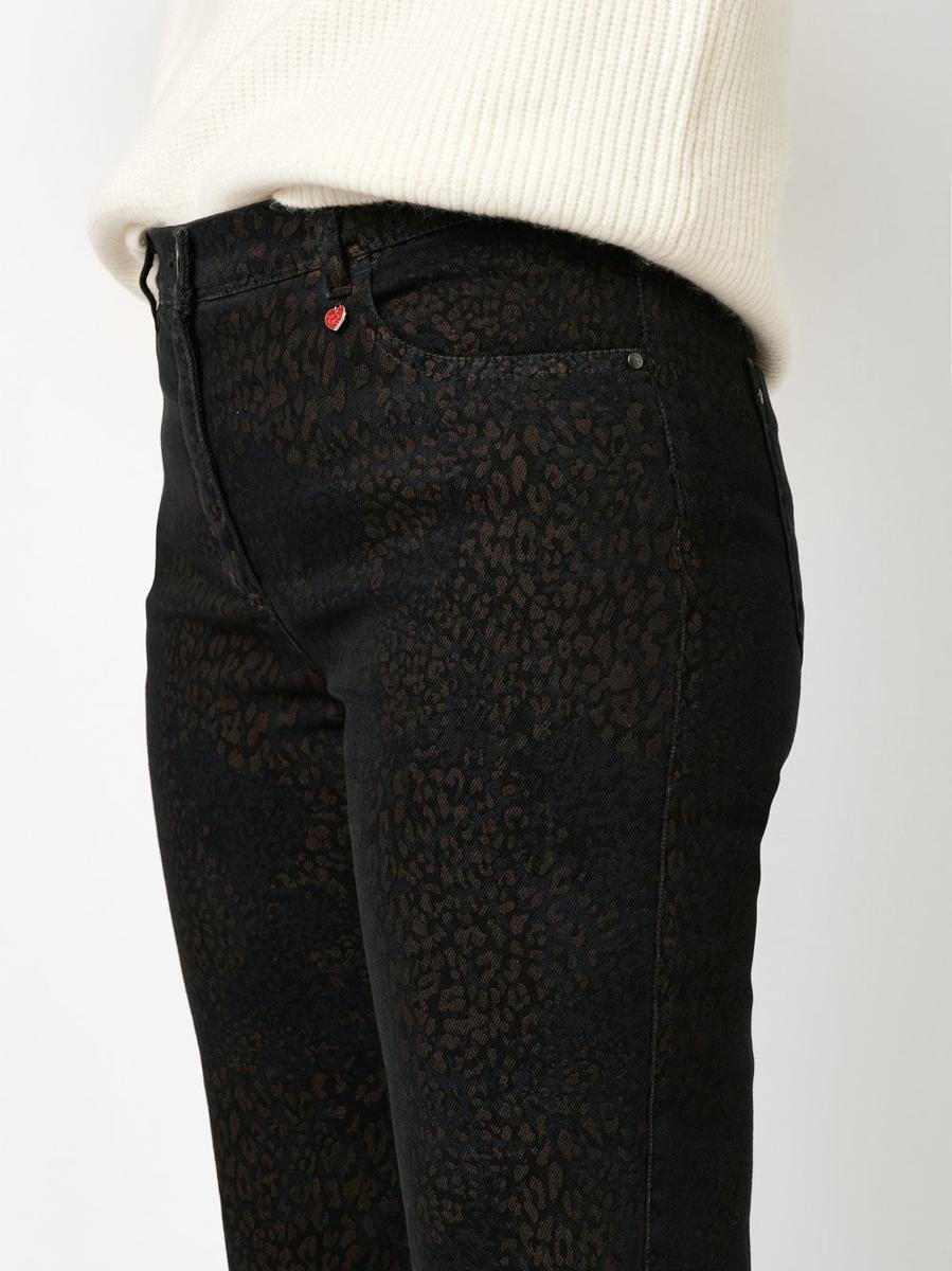 Leo Print Straight Leg Jean