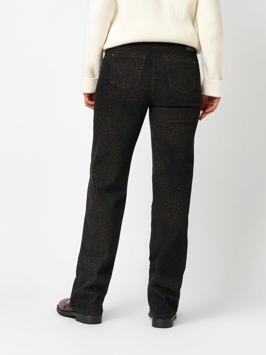 Leo Print Straight Leg Jean