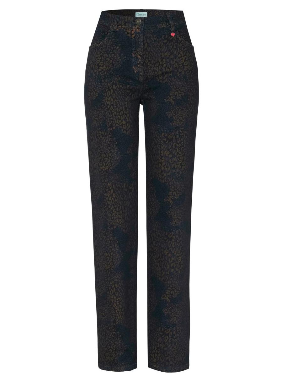 Leo Print Straight Leg Jean