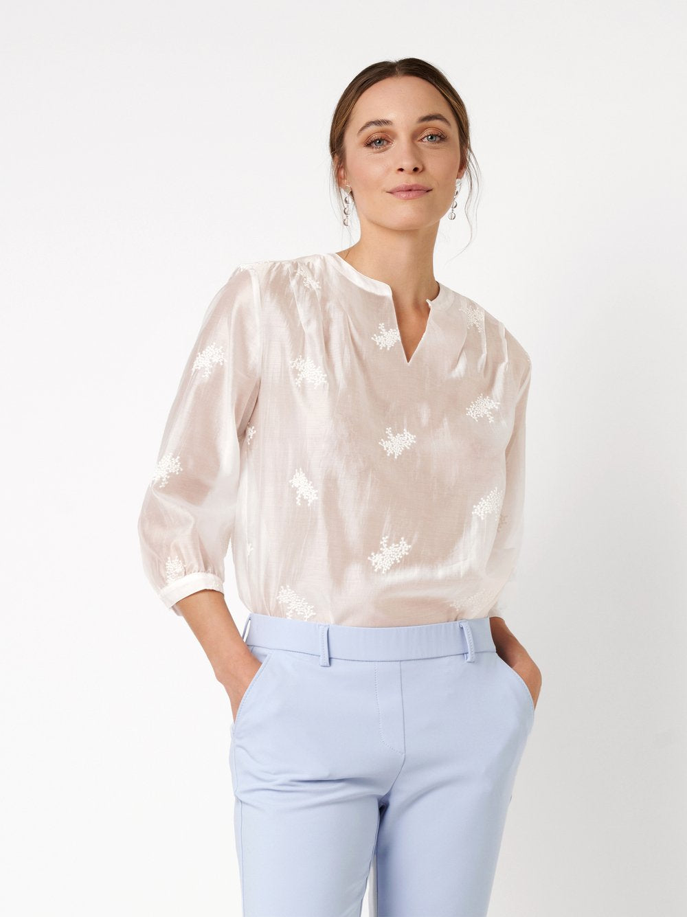 Embroidered Cotton Organza Tunic
