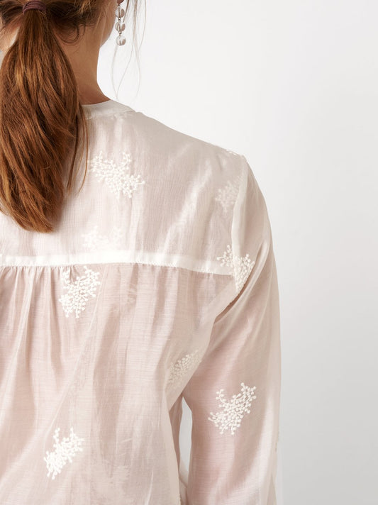 Embroidered Cotton Organza Tunic