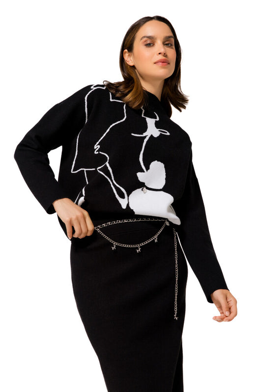 Mock Neck Poodle Sweater