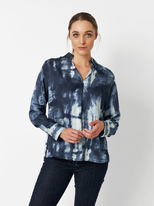 Spray Painted Viscose Blouse