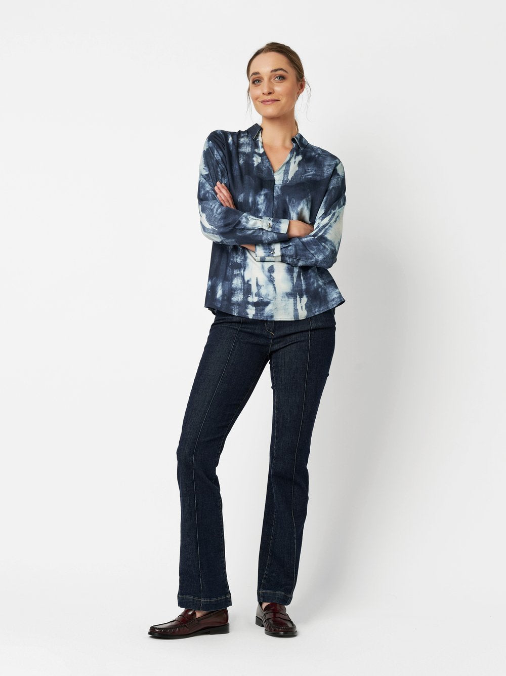 Spray Painted Viscose Blouse