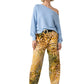 Leopard Print Belted Baggy Pant