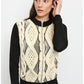 Cable Applique Zip Cardigan