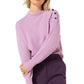 Teardrop Shoulder Rib-Knit Sweater